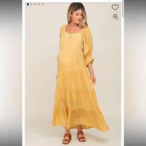 Yellow Pinkblush Maternity Dress